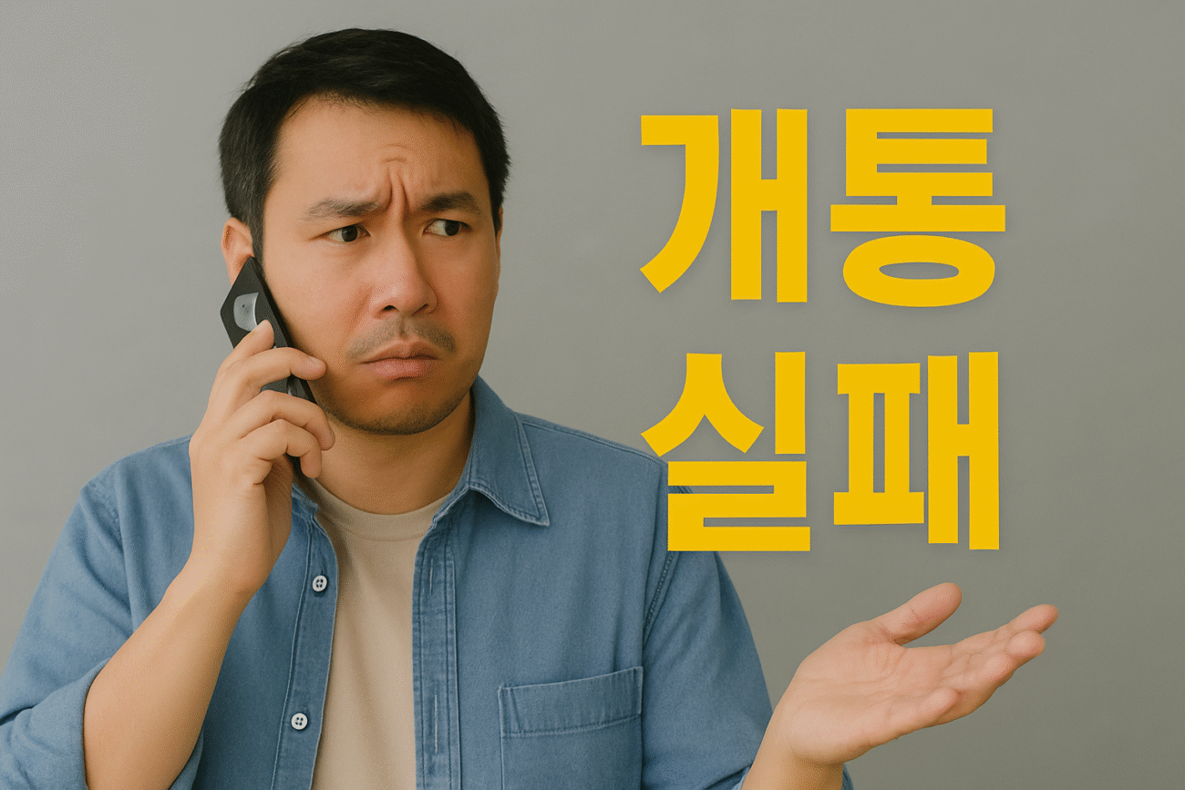 알뜰폰 유심, 인식 오류, 개통 실패, 문제 해결, 노하우