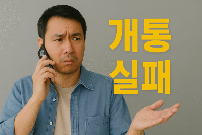 5. 알뜰폰 유심, 인식 오류, 개통 실패, 문제 해결, 노하우