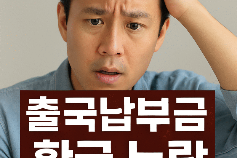 1. 출국납부금 환급 누락·오류·미지급, 내 돈 찾는 방법 총정리!