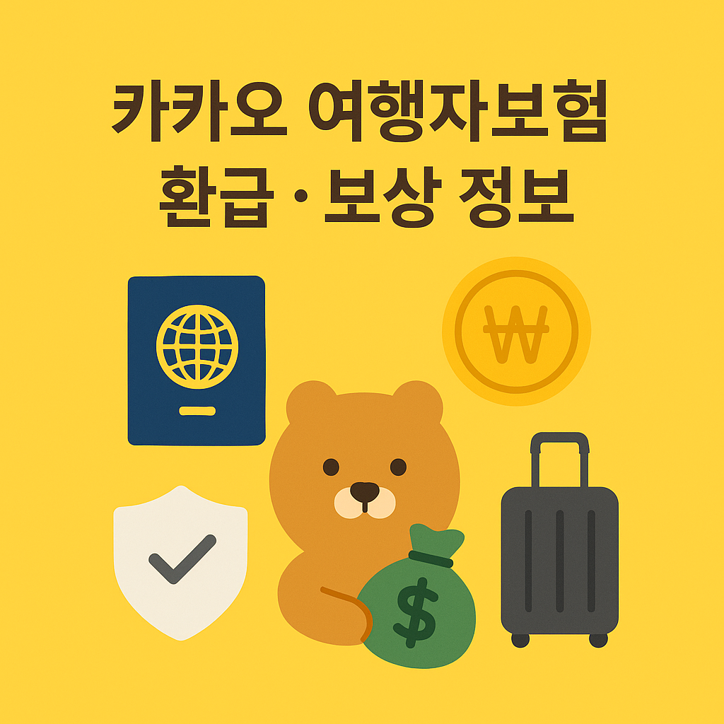 카카오 여행자보험 환급, 보상, 의료비 보상, 여권분실, 휴대폰 손해등 각종 보상 알아보기